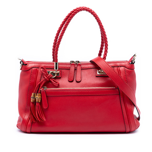 Pre-Loved Gucci Pebbled Calfskin Bella Satchel